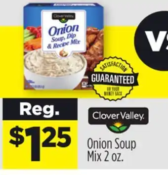Dollar General Clover valley onion soup mix offer