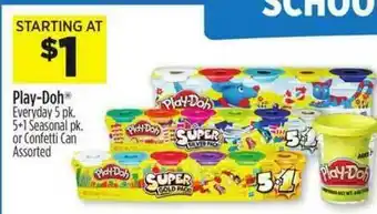 Dollar General Play-doh Everyday 5pk. 5+1 Seasonal Pk. Or Confetti Can offer