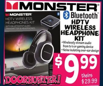Ollie's Monster hdtv wireless headphone kit offer