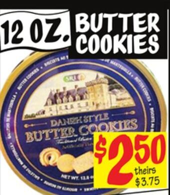 Ollie's 12 oz. butter cookies offer