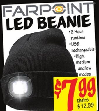 Ollie's Farpoint led beanie offer