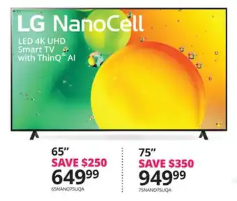 LG NanoCell LED 4K UHD Smart TV with ThinQ AI 65", 75"