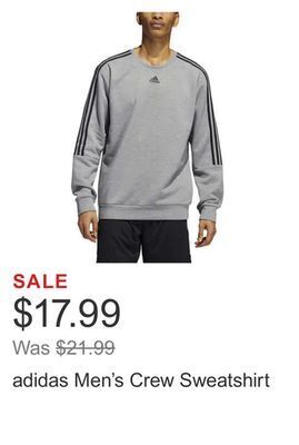 Costco Adidas men's crew sweatshirt offer