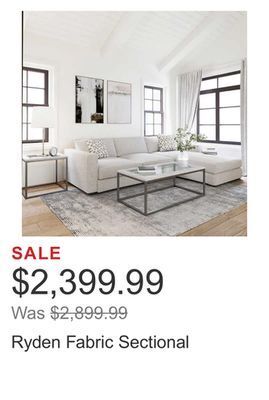 Costco Ryden fabric sectional offer