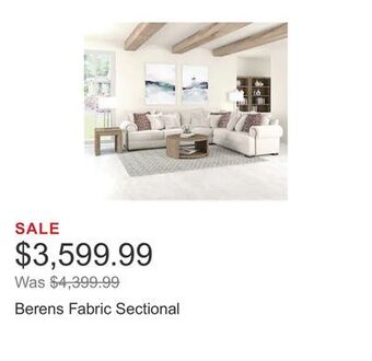 Costco Berens fabric sectional offer