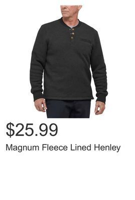 Costco Magnum fleece lined henley offer