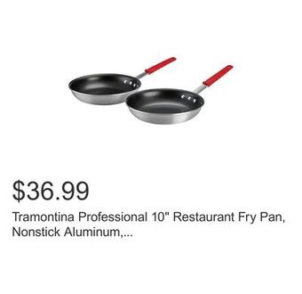Costco Tramontina professional 10" restaurant fry pan, nonstick aluminum, 2 pk offer