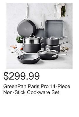 Costco Greenpan paris pro 14-piece non-stick cookware set offer