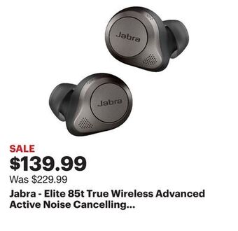Best Buy Jabra - elite 85t true wireless advanced active noise cancelling earbuds - titanium black offer