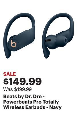 Best Buy Beats by dr. dre - powerbeats pro totally wireless earbuds - navy offer