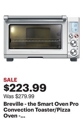 Best Buy Breville - the smart oven pro convection toaster/pizza oven - brushed stainless steel offer