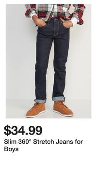 Old Navy Slim 360° stretch jeans for boys offer