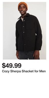 Old Navy Cozy sherpa shacket for men offer