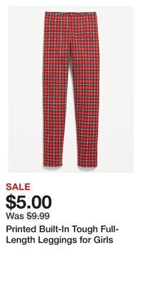 Old Navy Printed built-in tough full-length leggings for girls offer