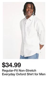 Old Navy Regular-fit non-stretch everyday oxford shirt for men offer