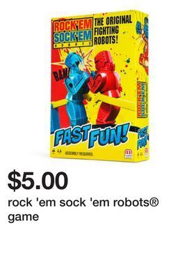 Five Below Rock 'em sock 'em robots® game offer