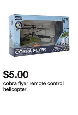 Five Below Cobra flyer remote control helicopter offer
