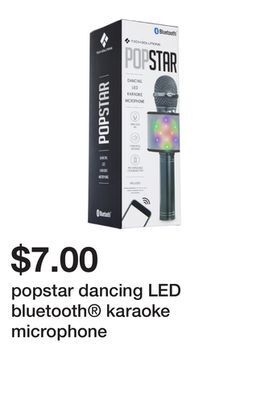 Five Below Popstar dancing led bluetooth® karaoke microphone offer
