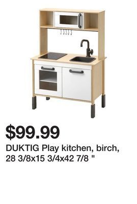 Ikea Duktig play kitchen, birch, 28 3/8x15 3/4x42 7/8 " offer