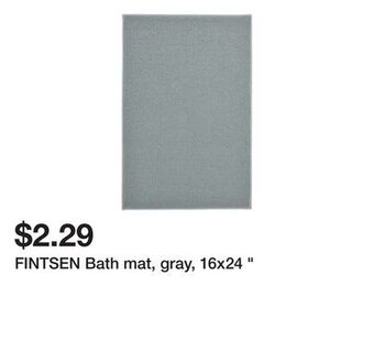 Ikea Fintsen bath mat, gray, 16x24 " offer