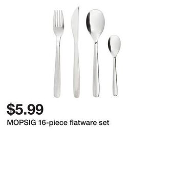 Ikea Mopsig 16-piece flatware set offer