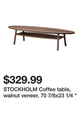 Ikea Stockholm coffee table, walnut veneer, 70 7/8x23 1/4 " offer