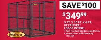 Tractor Supply Company 5 ft. x 10 ft. x 6 ft. retriever® lodge kennel offer
