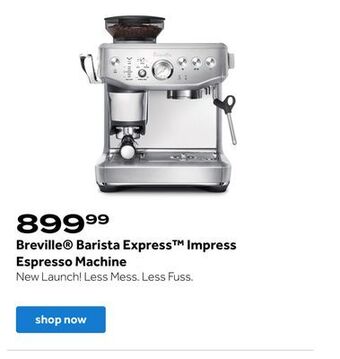 Breville® barista express™ impress espresso machine