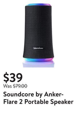 Walmart Soundcore by anker- flare 2 portable speaker offer