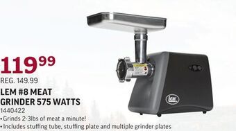 Sportsman's Warehouse Lem #8 meat grinder offer