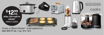 JC Penney Cooks or Black + Decker small appliances offer