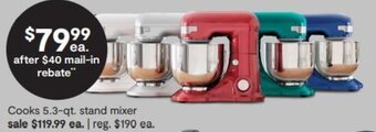 JC Penney Cooks 5.3-qt. stand mixer offer