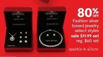 JC Penney Fashion silver boxed jewelry offer
