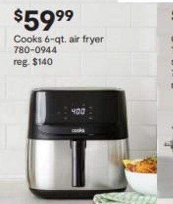 JC Penney Cooks 6-qt. air fryer offer
