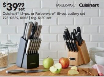 JC Penney Cuisinart 12-pc. or Farberware 15-pc. cutlery set offer
