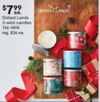 JC Penney Distant Lands 3-Wick candles offer