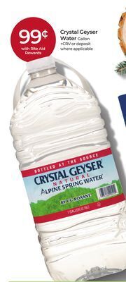 Rite Aid Crystal geyser water offer