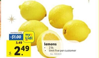 Lidl Lemons offer