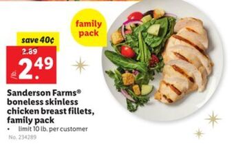 Lidl Sanderson farms® boneless skinless chicken breast fillets, family pack offer