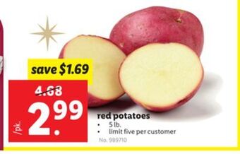 Lidl Red potatoes offer