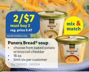 Lidl Panera bread® soup offer