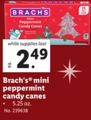 Lidl Brach's® mini peppermint candy canes offer