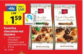 Lidl Favorina chocolate nut clusters offer