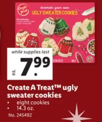 Lidl Create a treat™ ugly sweater cookies offer