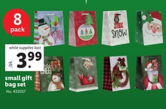 Lidl Small gift bag set offer