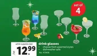 Lidl Drink glasses offer