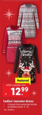Lidl Ladies' sweater dress offer
