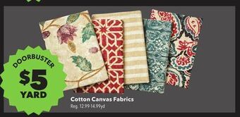 JOANN Cotton canvas fabrics offer