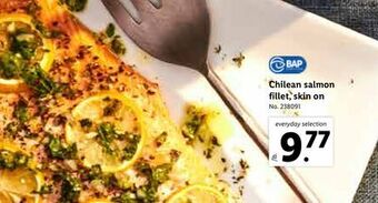 Lidl Chilean salmon fillet, skin on offer