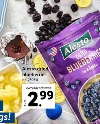 Lidl Alesto dried blueberries offer